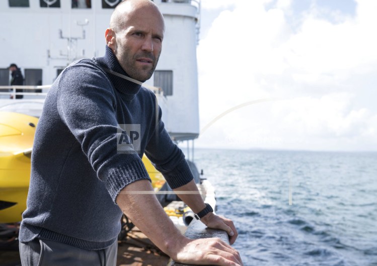 Jason Statham appears in a scene from "The Meg."