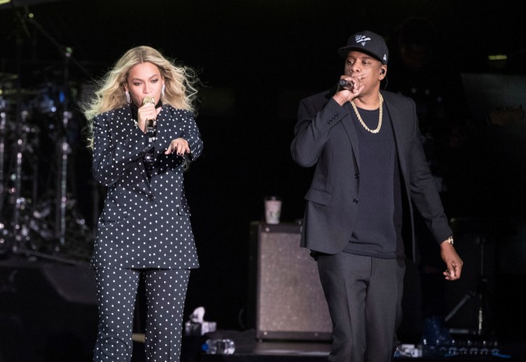 Beyonce and Jay-Z perform during a Clinton campaign rally in Cleveland in Nov. 2016. On Monday night, Beyonce dedicated her performance with husband, Jay-Z to the Queen of Soul, drawing a thunderous roar from Aretha Franklin's hometown of Detroit.