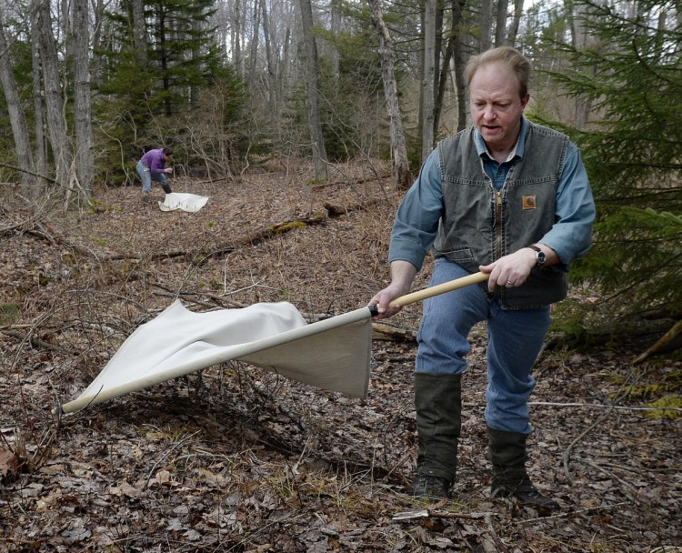Biologist Chuck Lubelczyk uses high muck boots and gaiters to avoid tick bites – and a second bout of Lyme disease.