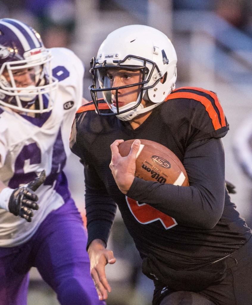 Skowhegan quarterback Marcus Christopher threw for nearly 3,100 yards last season and will be a key player as the Indians try to separate themselves from the pack in Class B North.