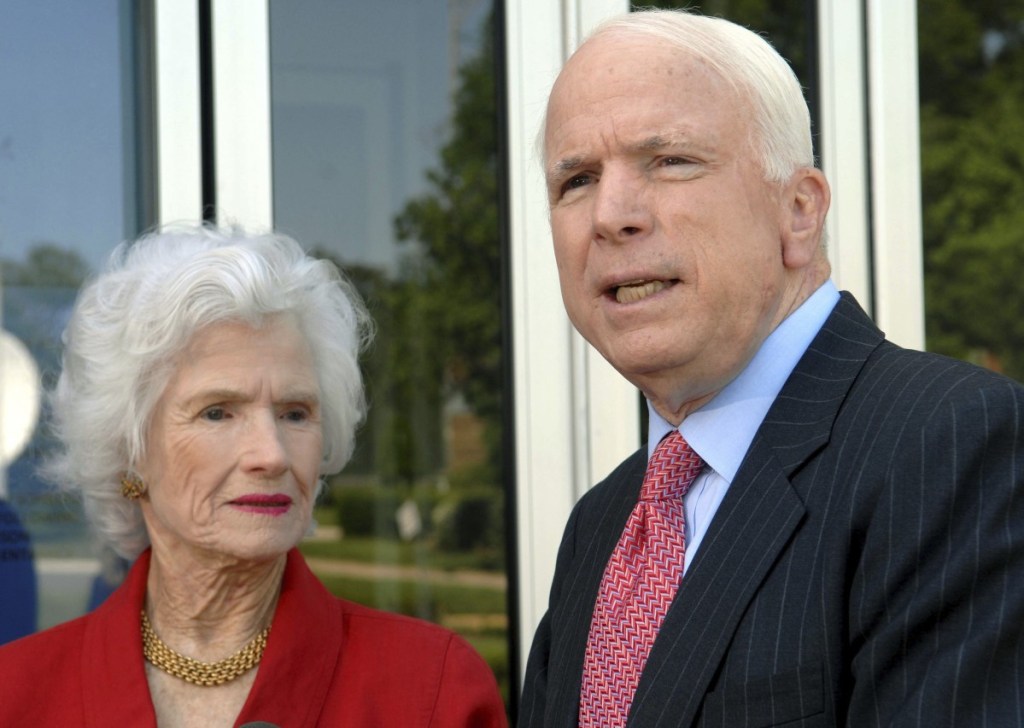 Though in her 90s, the vivacious Roberta McCain was a familiar sight during her son's presidential bid of 2008.