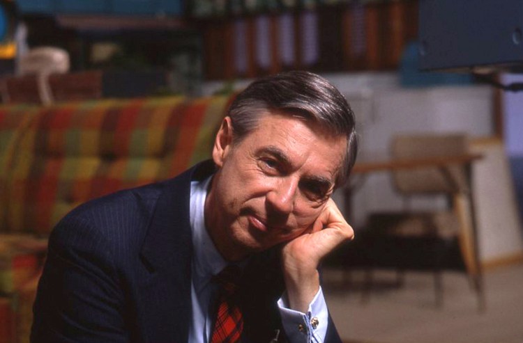 This image released by Focus Features shows Fred Rogers on the set of his show, "Mr. Rogers Neighborhood," from the film, "Won't You Be My Neighbor?"
