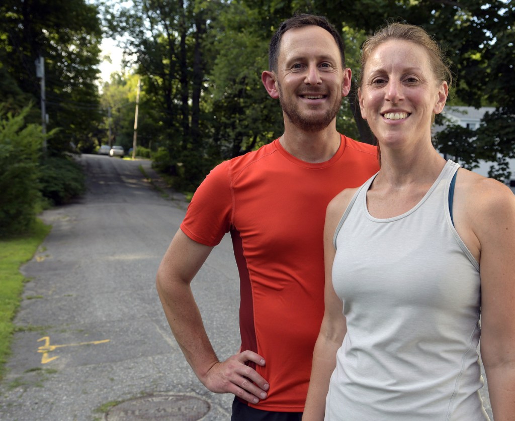 Jeff and Kerry Mansir of Gardiner will run in the Beach to Beacon on Saturday.