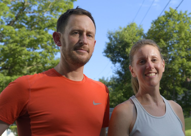 Jeff and Kerry Mansir of Gardiner will run in the Beach to Beacon on Saturday.