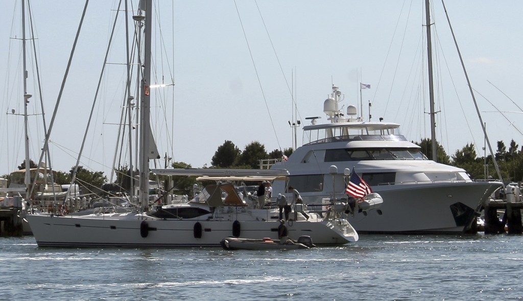 Boats sit docked July 12 in the Newport Shipyard in Newport, R.I. American boat makers are getting pummeled on multiple fronts by tariffs and stand to be among the industries hardest-hit in an escalating trade war.