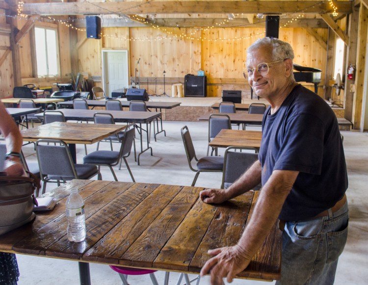 Bob Bittar talks about plans for music in his barn Thursday, Aug. 9, in Readfield. Bittar lacks a town permit to operate a nonprofit or a commercial facility, so he's holding free concerts there for now; but he envisions the barn as a "true performance center."