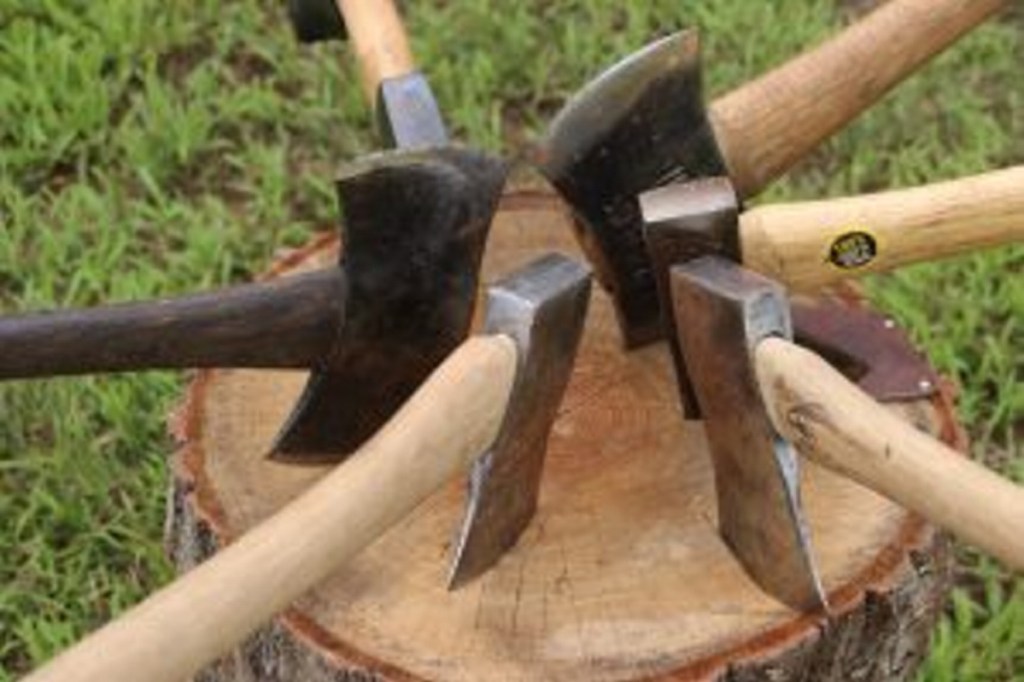Axes, in all types and sizes, took center stage Saturday at the Maine Axe and Saw Meet Up in Waterboro.