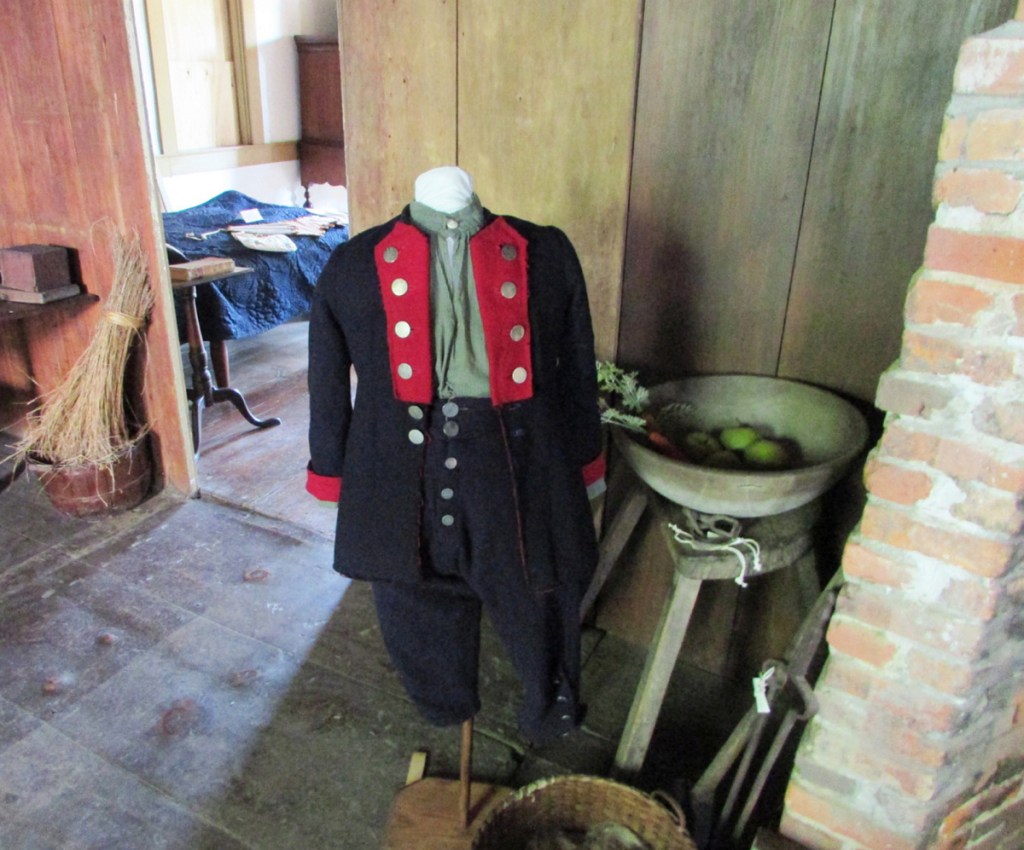 An exhibit of period clothing at the Chapman-Hall House in Damariscotta includes this boy's outfit, circa 1750.