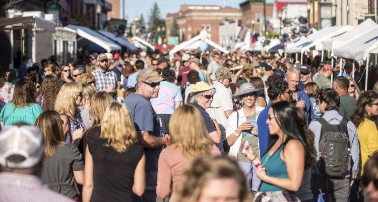 A crowd packs Water Street in 2017 for the second annual Skowhegan Craft Brew Festival in downtown Skowhegan. The third annual event is scheduled for Saturday.