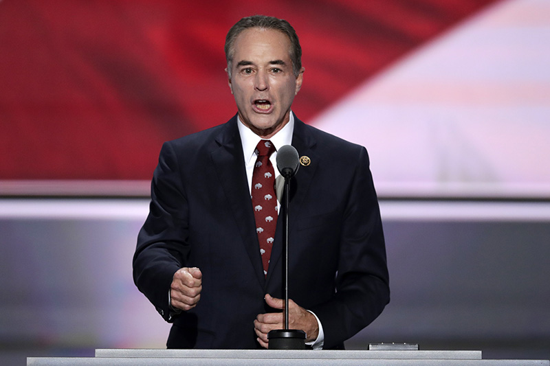Rep. Chris Collins, R-NY., nominates Donald Trump  for president at the Republican National Convention in 2016.