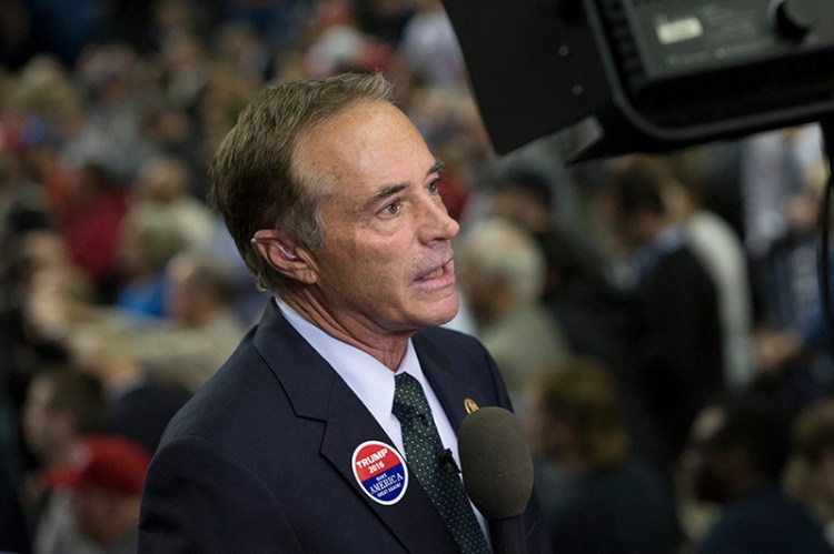Rep. Chris Collins, R-N.Y.,  during a Trump campaign stop in Buffalo, N.Y. in 2016.