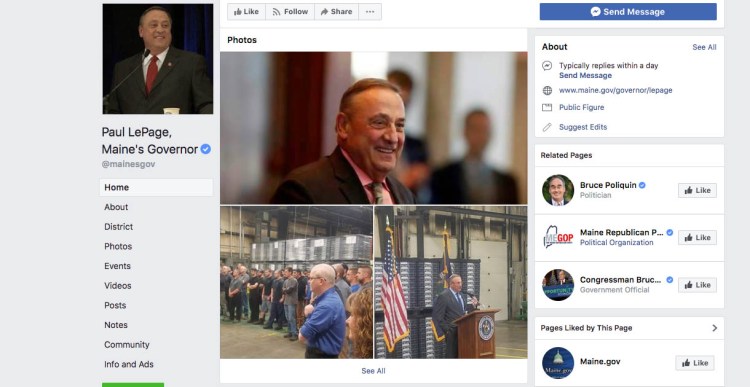 A judge has allowed a lawsuit to proceed that argues that Gov. Paul LePage cannot block people from his governor's Facebook page.