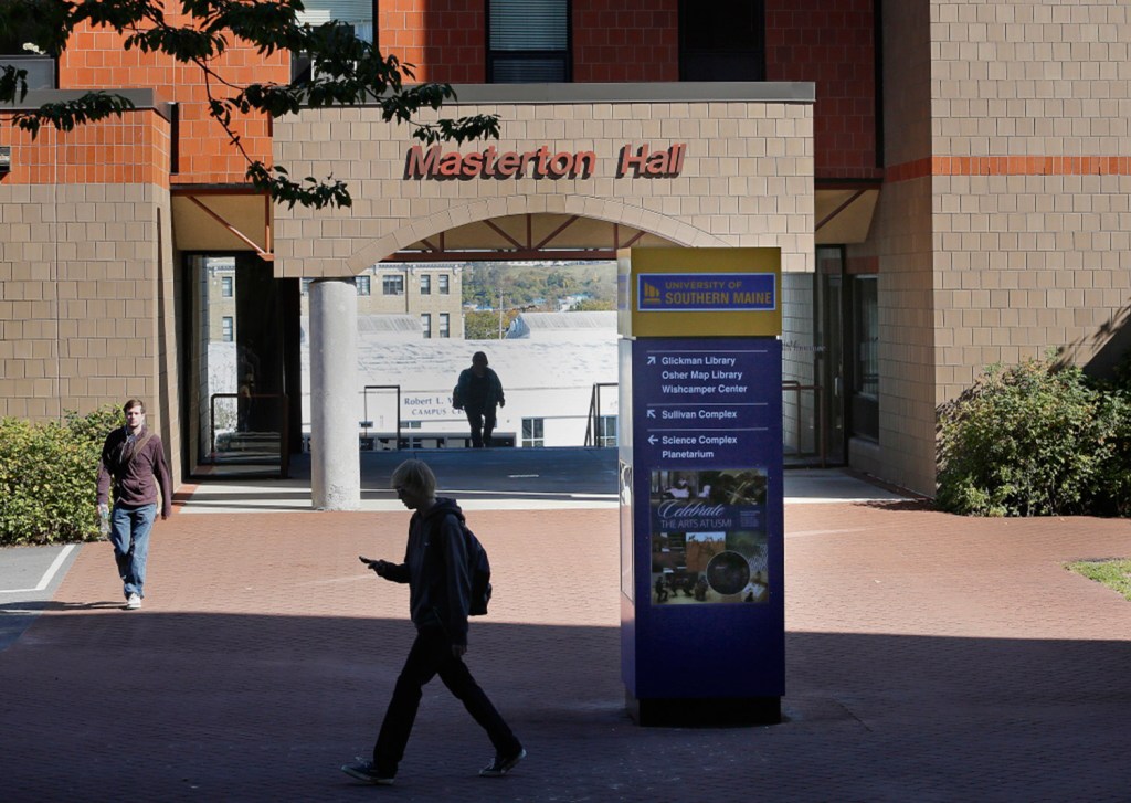 Students make their way to classes on the campus of University of Southern Maine in this 2014 photo. The Timothy B. Hussey Leadership Institute was recently formed at USM to bring together and inspire emerging business professionals from across southern Maine to become servant leaders – those who prioritize empowerment over power – in their communities. 