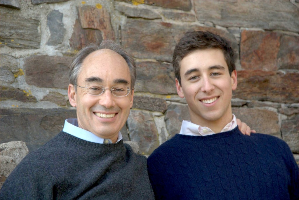 U.S. Rep. Bruce Poliquin poses with his son, Sam, whom Poliquin raised as a single father. "To this day, whenever I come home, he reminds me to use only one bath towel for the entirety of my stay," Sam said.