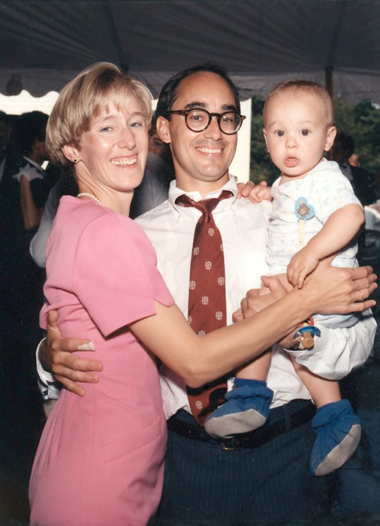 Bruce Poliquin with his wife, Jane, and their son, Sam, are shown in this family photo. Jane and her father drowned in Puerto Rico when Sam was 16 months old.