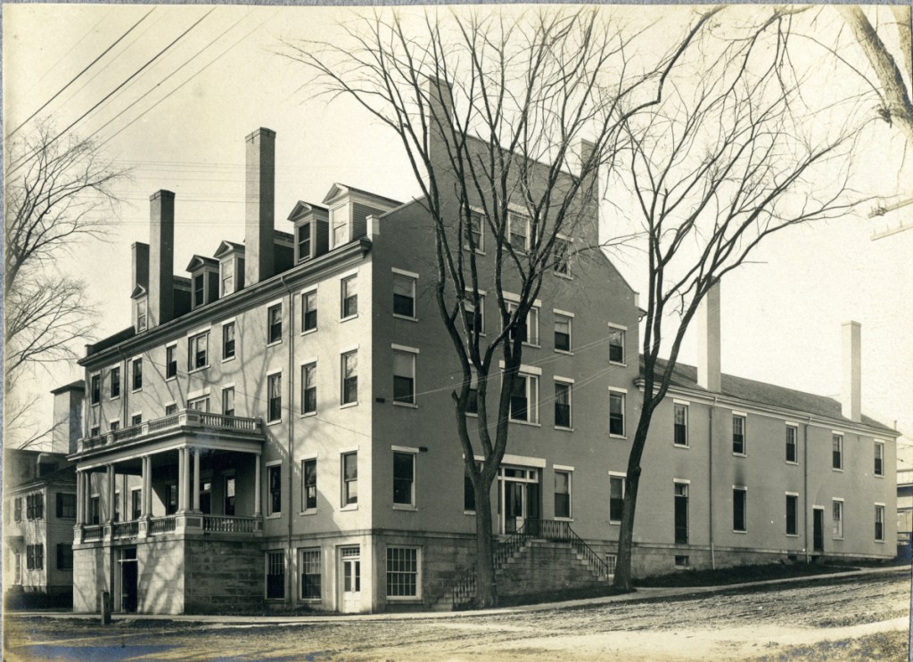 Photo from the collection of the Hubbard Free LibraryWhat was then known as the Hallowell House at the corner of Second and Winthrop streets in Hallowell was built in 1832.