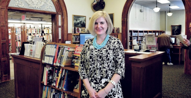 Sarah Sugden, director of the Waterville Public Library on March 20, 2017. Sugden announced Wednesday she will be leaving as director in early November to become director of a library in Wisconsin.