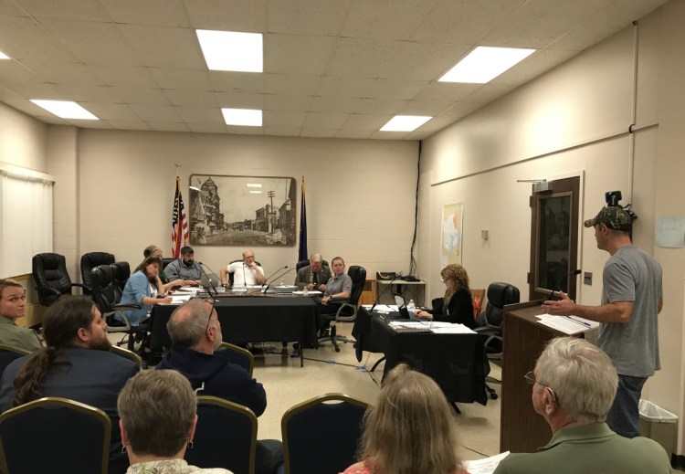 A Fairfield resident raises a concern Wednesday night about the proposal to allow retail marijuana businesses in town. The Town Council voted 4-1 in favor of the proposal later that night.
