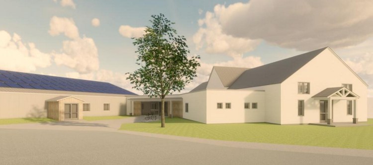 A groundbreaking ceremony for the Wescustogo Hall & Community Center, due to open in 14 months, will be held at 120 Memorial Highway, North Yarmouth, on Thursday. The center will sit next to the renovated former North Yarmouth Memorial School and be attached to it through a lobby.