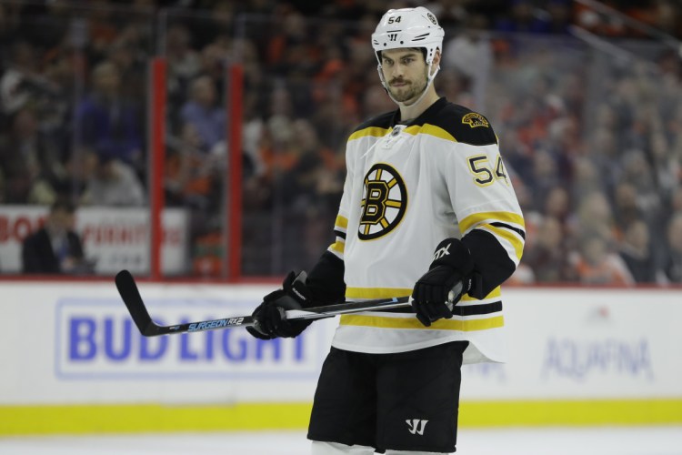 The Bruins traded veteran defenseman Adam McQuaid to the New York Rangers on Tuesday for defenseman Steven Kampfer and two draft picks.