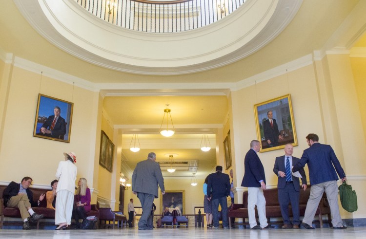 The third floor of the State House, where the House and Senate chambers are, was busy on Thursday, the last day of this year's marathon legislative session.