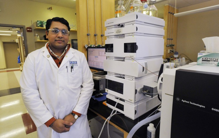 Dr. Srinidi Mohan, associate professor for UNE's College of Pharmacy, says the patent will help move his research into federally approved clinical trials.