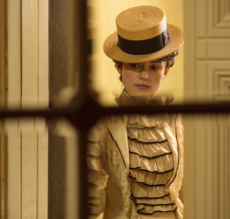 Keira Knightley in a scene from "Colette." Production on the film was delayed for a year when Knightley took a break after the birth of her daughter.