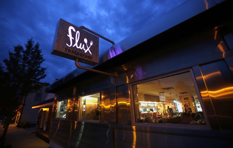 The facade at Flux on Main Street in Lisbon Falls. Chef/owner Jason LaVerdiere and his brother, general manager/owner Tyson LaVerdiere, gutted and renovated the former diner themselves.