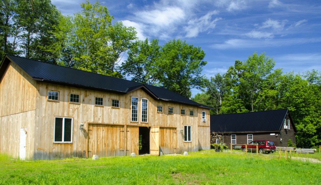 This photo taken on Aug. 9 shows Bob Bittar's home and new barn in Readfield.