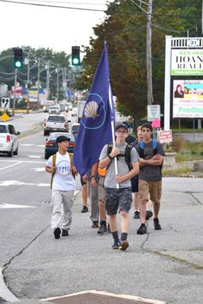 Patrick Carter, 17, of Vassalboro, is the pack leader of a group of teens who seek to raise awareness about the problems of teen addiction, depression and suicide and to pray for those affected by them. The 70-mile pilgrimage took them from St. Mary of the Assumption Church in Augusta to St. John Church in Bangor.