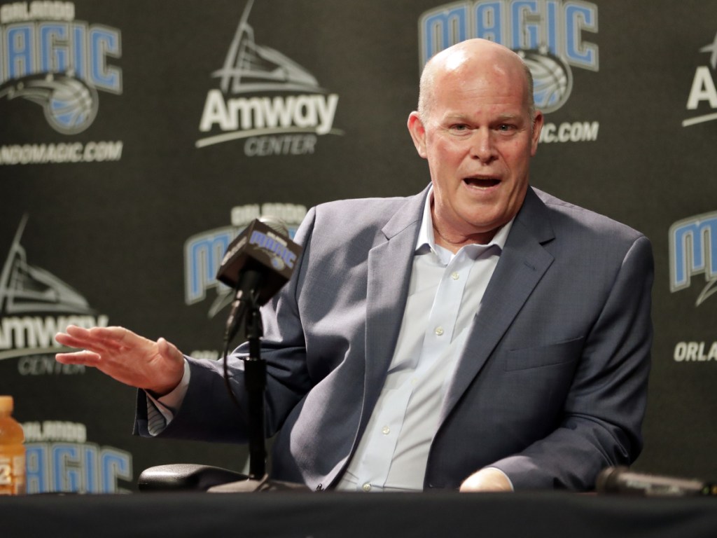 Orlando Magic new head coach Steve Clifford answers questions at a May 30 news conference in Orlando.