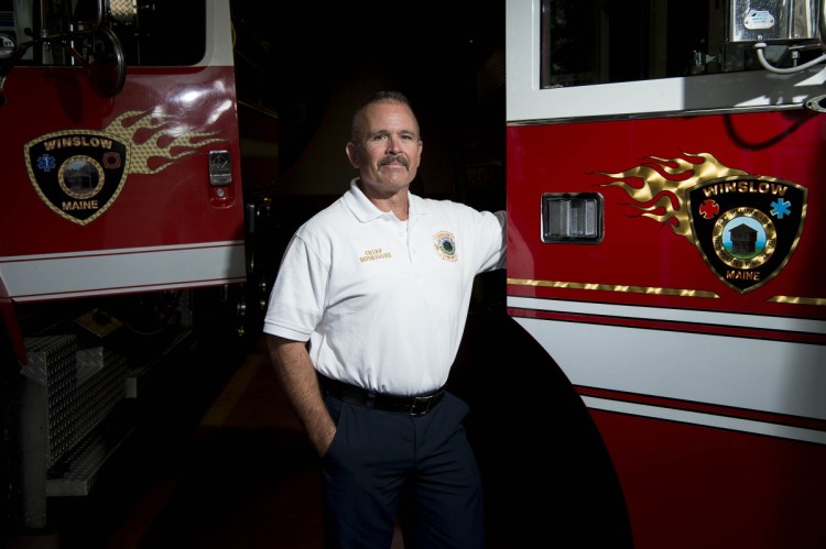 New Winslow Fire Chief Ronnie Rodriguez stands for a portrait Tuesday at the Winslow Fire Department.