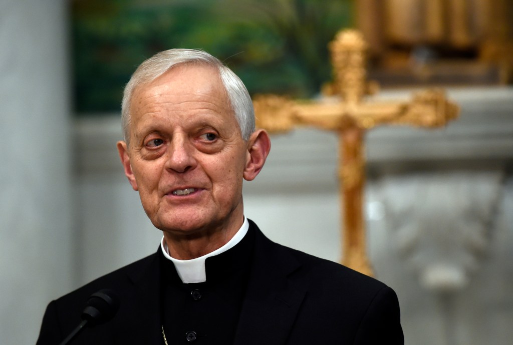 This June 30, 2015, file photo shows Cardinal Donald Wuerl, archbishop of Washington, speaking during a news conference at the Cathedral of St. Matthew the Apostle in Washington.  Wuerl, archbishop of Washington, is defending himself ahead of a forthcoming grand jury report investigating child sexual abuse in Pennsylvania's Roman Catholic dioceses that he says will be critical of his actions as Pittsburgh's bishop. 