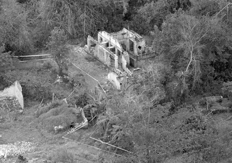 The remains of homes in My Lai, Vietnam, photographed in 1970.