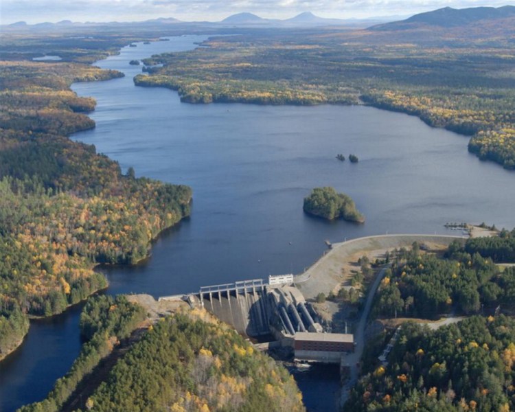 The proposed CMP power line would go over — or under — the Kennebec Gorge, where whitewater rafting draws thousands of visitors every year from Harris Station Dam, pictured here, to Carry Brook farther downriver.