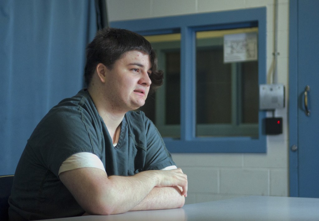 Andrea Balcer, who admits having murdered parents Antonio and Alice on Halloween morning in 2016 at their Winthrop home, answers questions Sept. 14, 2018, during an interview at the Kennebec County Correctional Facility in Augusta.