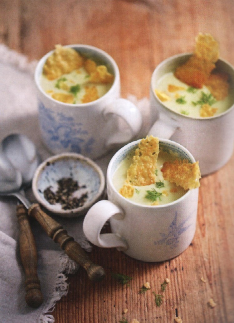 Velvet Fennel & Parmesan Soup, one of several recipes in "A Soup A Day" that use fennel as a main ingredient.