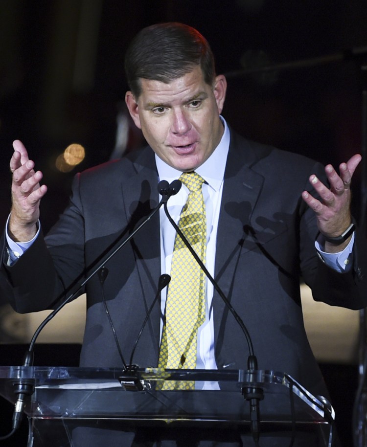 Mayor Marty Walsh says Boston should restore 122 acres of tidal areas and elevate areas of the city prone to flooding.
