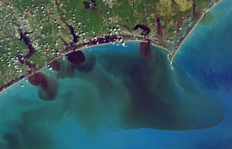 Polluted rivers in North Carolina flow into the Atlantic Ocean after Hurricane Florence last month.
