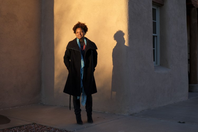 Poet Laureate Tracy K. Smith tours the Santa Fe Indian School as part of her project to bring poetry to rural and underserved communities, January 12, 2018. Photo by Shawn Miller.