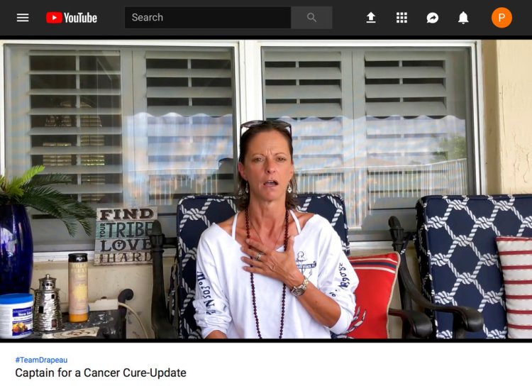 In this image from video posted on YouTube on Aug 11, 2018, Michelle Drapeau, a stomach cancer patient in West Palm Beach, Fla., set up a GoFundMe account to help pay for her medical expenses. "I wanted to make sure I explored every and all options," Drapeau said. "It's vital for everyone to have that opportunity."  