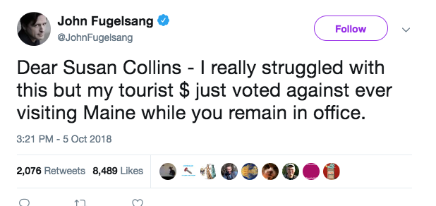 John Fugelsang's tweet, which has since been deleted.