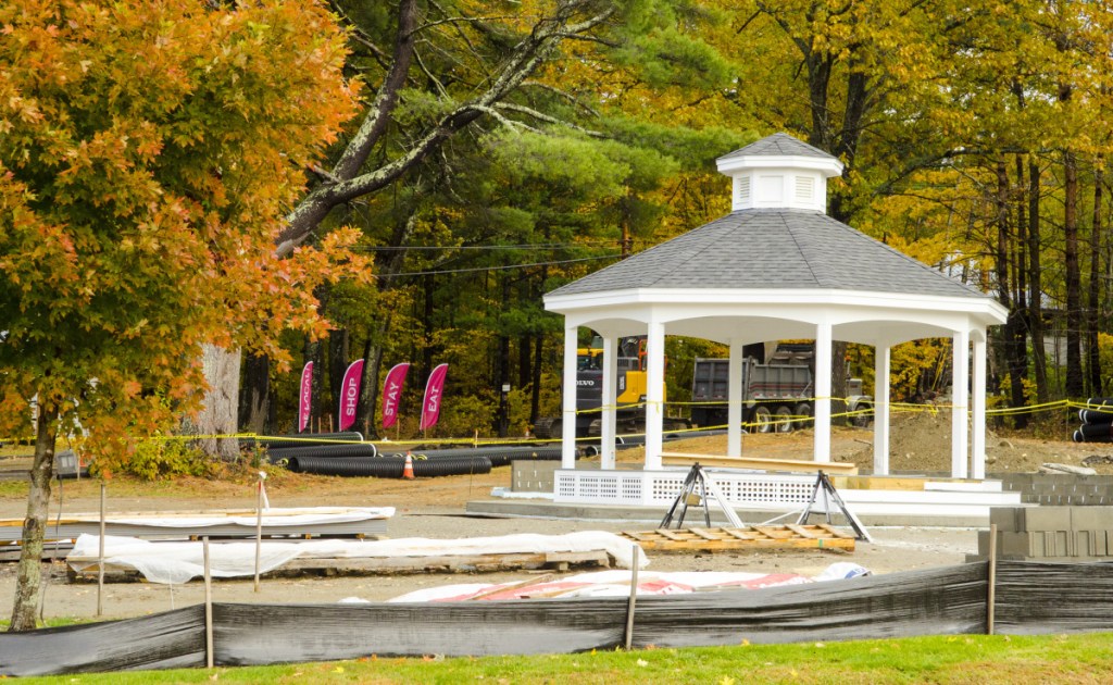 This photo taken Oct. 24 shows the new gazebo near the Route 27 and West Road intersection in Belgrade Lakes village.