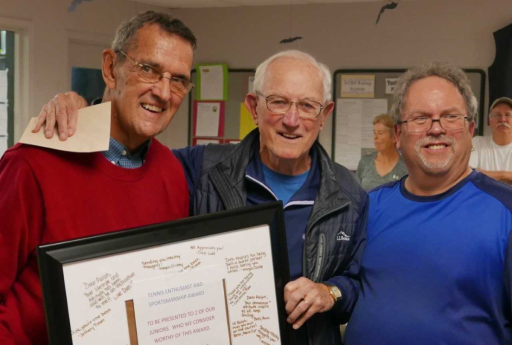 Lifetime Achievement Awards were to present to, from left, Ralph Boisvert, Dick Bachelder and Head Pro at A-Copi Dan Veilleux.