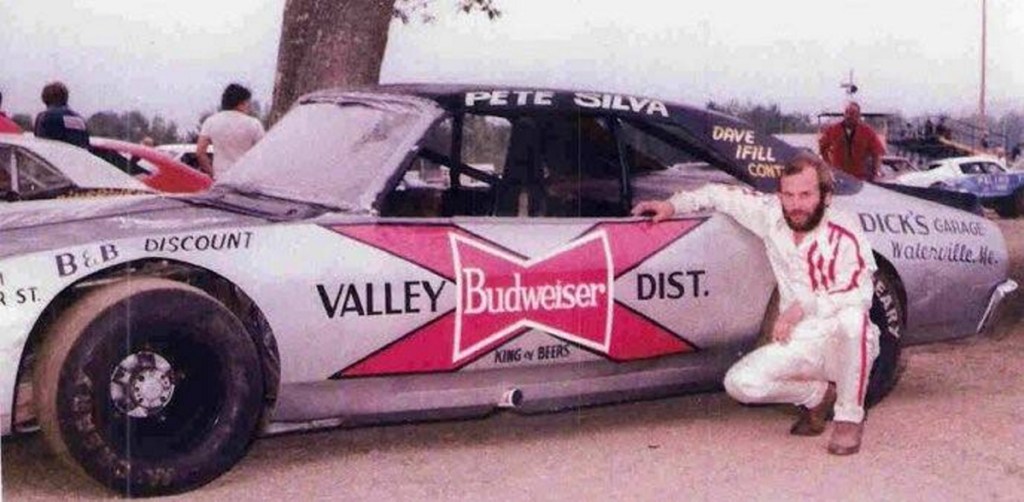 Pete Silva of Waterville poses with his car at Unity Raceway in this 1970s photo. Silva won more than 120 career races on short tracks all along the East Coast during his career.