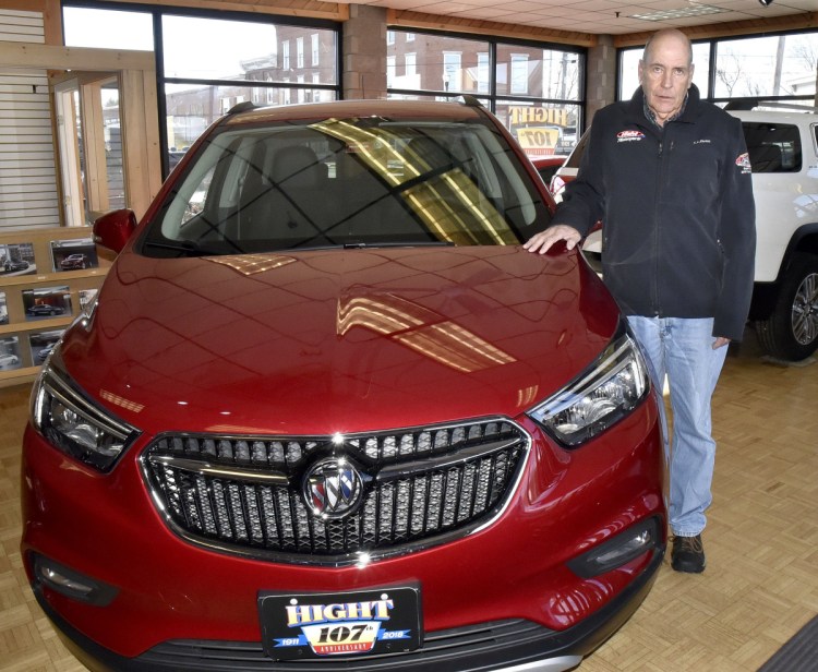 Walter Hight, shown in his Hight Chevrolet dealership in Skowhegan on Wednesday, has been awarded the Alton W. Whittemore Award by the Skowhegan Area Chamber of Commerce and will be honored this Thursday during the Chamber's annual awards banquet.