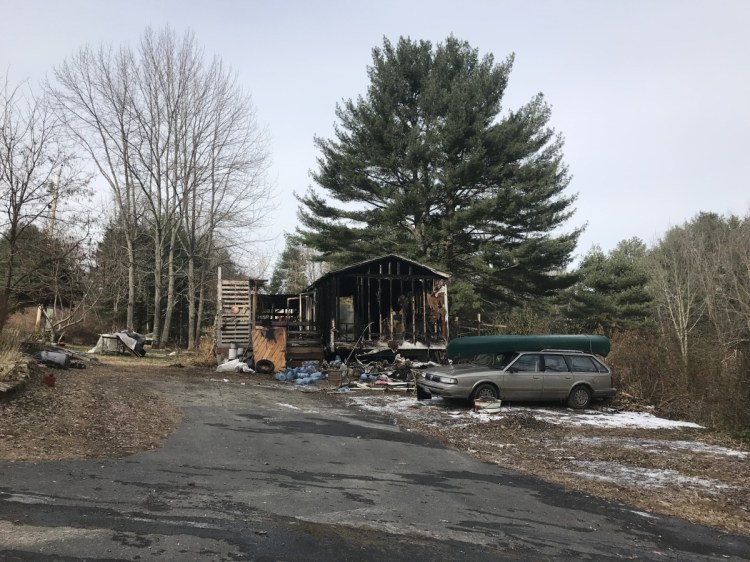 A mobile home on Warren Avenue in Gardiner was destroyed Wednesday night. Firefighters from six communities responded after a report of smoke shortly before 8 p.m.