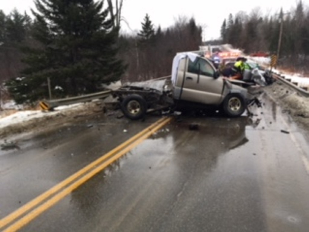 The impact of a motor vehicle crash on Shadagee Road in Cornville caused the truck bed of a 2000 GMC pickup truck to separate from the body on Sunday in Cornville, police said. The driver of the truck, Gregory Griffeth, 43, of Cornville, was pronounced dead at the scene.