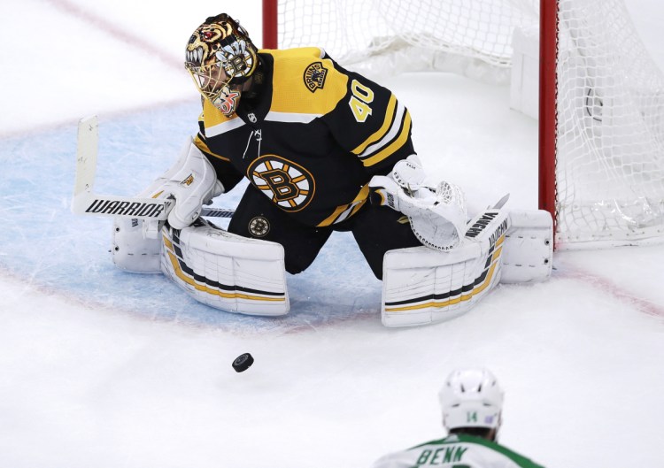Boston goalie Tuukka Rask, a former Vezina Trophy winner, stopped 24 of 25 shots in a 2-1 win over Dallas on Monday night, his first action since a 3-0 loss to Montreal on Oct. 27.