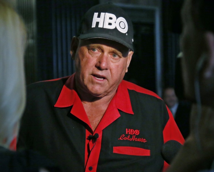 Dennis Hof, owner of the Moonlite BunnyRanch, a legal brothel near Carson City, Nevada, is pictured during an interview in Oklahoma City in 2016. Hof, who died last month after fashioning himself as a Donald Trump-style Republican candidate has won a heavily GOP state legislative district. Hof defeated Democratic educator Lesia Romanov on Tuesday in the race for Nevada's 36th Assembly District.